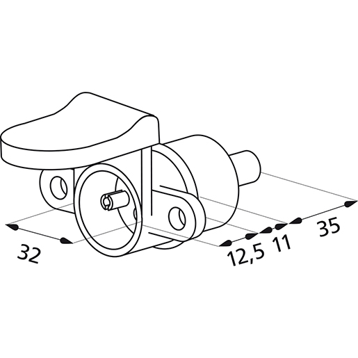 Dessin technique de PRISE 2 ENTREES POUR GYROPHARE 100