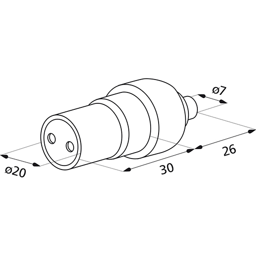 Dessin technique de PRISE 2 ENTREES POUR GYROPHARE 100