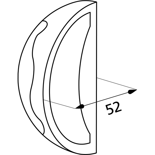 Dibujo técnico de Luz de matrícula y posición LED 24 V 100