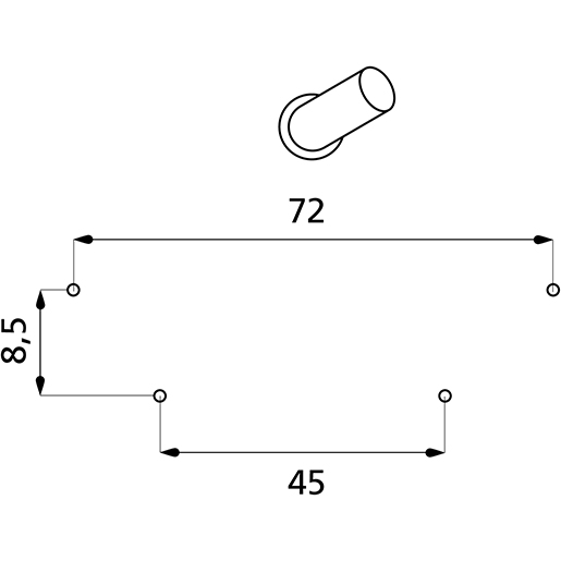 LUZ MATRÍCULA/POS.LED 24V Dibujo técnico de LUZ MATRÍCULA/POS.LED 24V 105