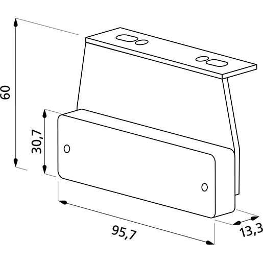 Dibujo técnico de Luces indicadoras universales de LED 100