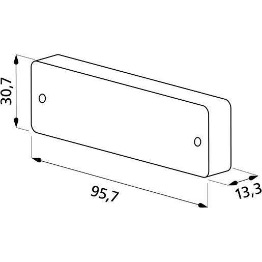 Vordere LED-Positionsleuchte weiss Technische Zeichnung von Vordere LED-Positionsleuchte weiss 100