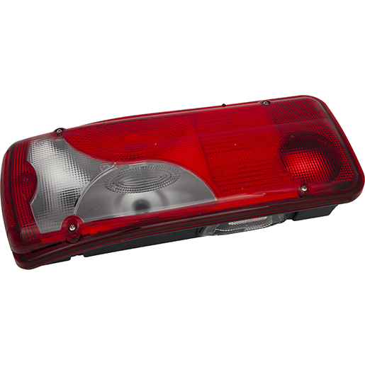 Detail von Rückleuchte LC8 IVECO mit seitlicher linker Befestigung und Kennzeichenleuchte 310