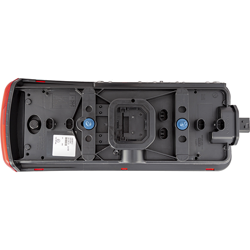 Détail de Feu LED LC11 IVECO fixation latérale avec éclairage de plaque gauche 300