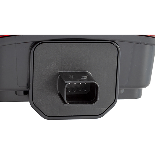 Détail de Feu LED LC11 IVECO fixation latérale avec éclairage de plaque gauche 305