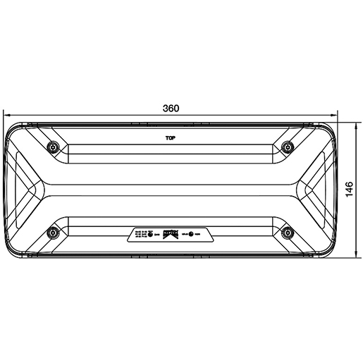 KUNSTSTOFF FÜR ECOLED2 RE/LI Technische Zeichnung von KUNSTSTOFF FÜR ECOLED2 RE/LI 100