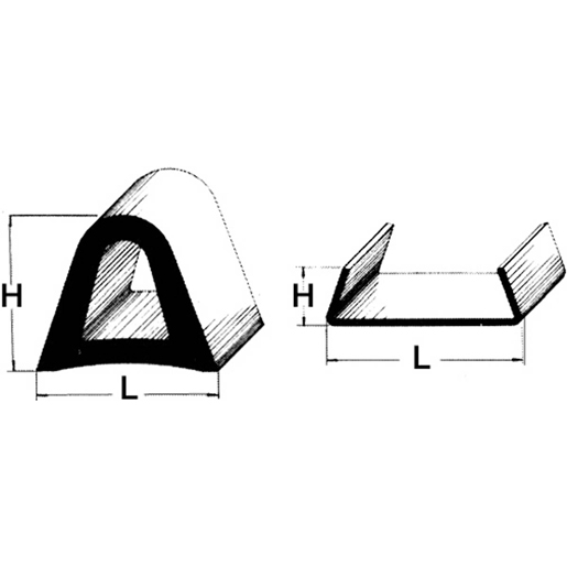 Disegno tecnico di Tampone paracolpo in lungo 100