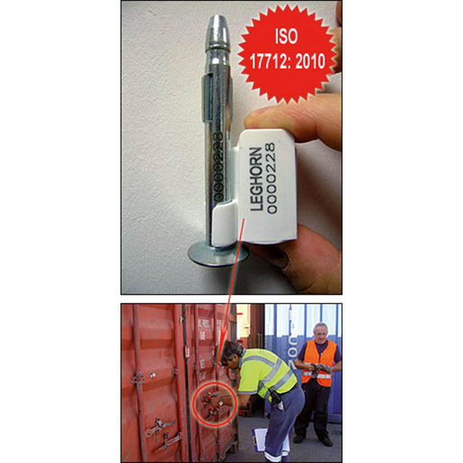 Verwendung von Nagelsicherheitsplombe für Container ISO 17712 500