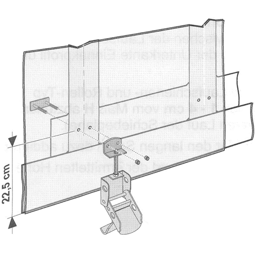 Technische Zeichnung von DIREKTE VERANKERUNGSVORRICHTUNG ES 100