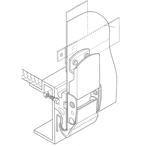 Technische Zeichnung von DIREKTE VERANKERUNGSVORRICHTUNG ES 105