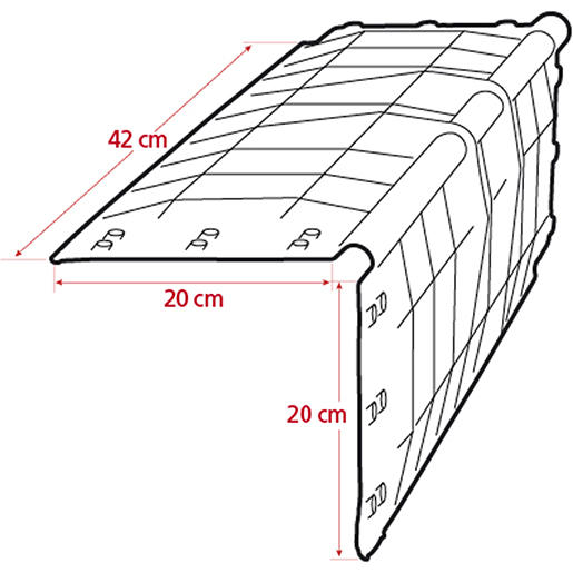 Dessin technique de CORNIERE MODULAIRE MM 200X200 X 400L 100