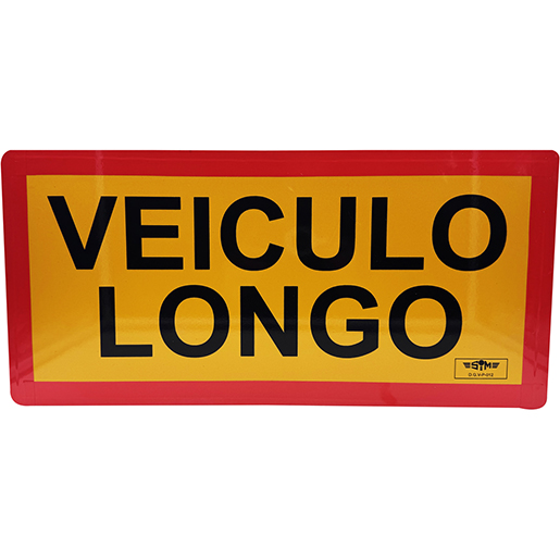 PLACA VEICULO LONGO 525X250MM 2 UDS