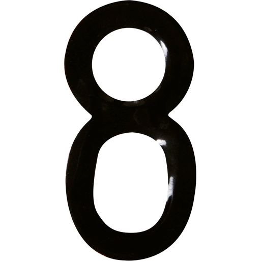 NUMERO 8 CARACTERE NOIR ADHESIF