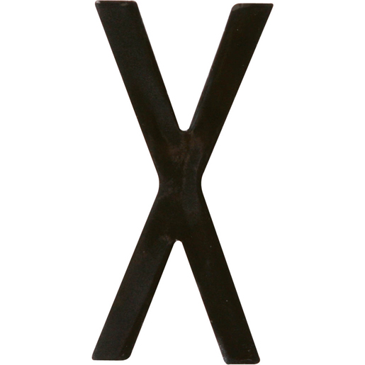 LETTRE X CARACTERE NOIRE