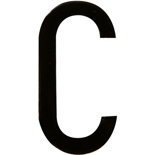 LETTRE C CARACTERE NOIR