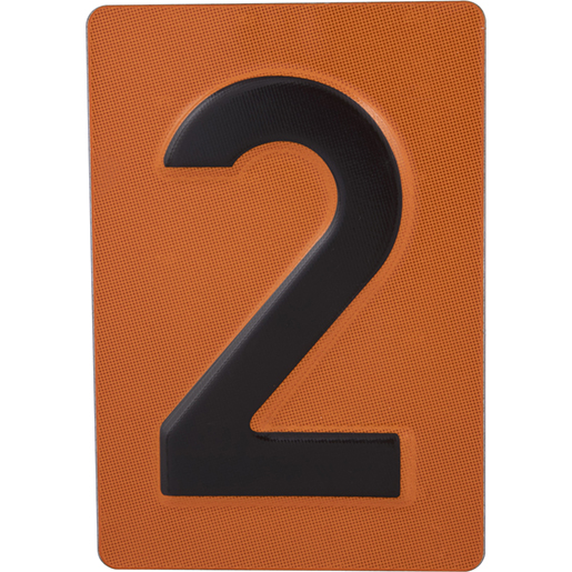 Nummer Nummer "2" ADR-Tafel aus Edelstahl