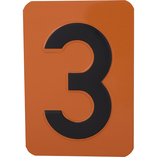 Nummer Nummer "3" ADR-Tafel aus Edelstahl