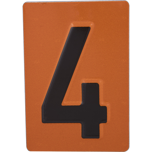 Nummer Nummer "4" ADR-Tafel aus Edelstahl