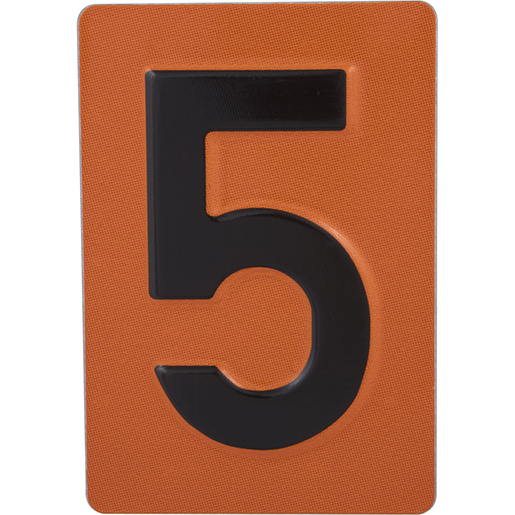 Nummer Nummer "5" ADR-Tafel aus Edelstahl