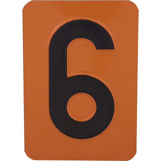 Nummer Nummer "6" ADR-Tafel aus Edelstahl