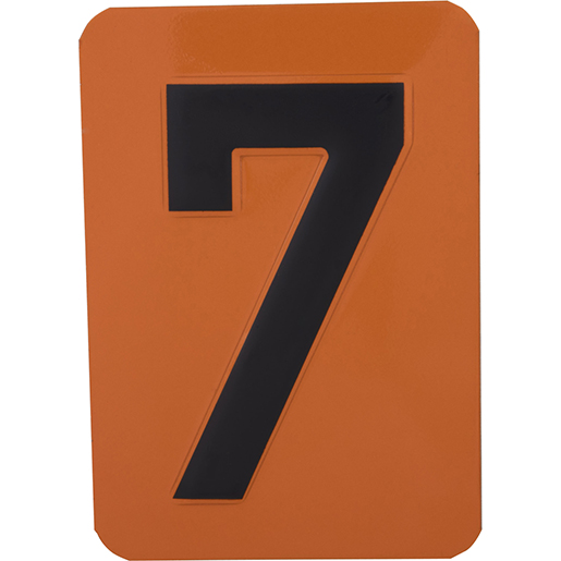 Nummer Nummer "7" ADR-Tafel aus Edelstahl