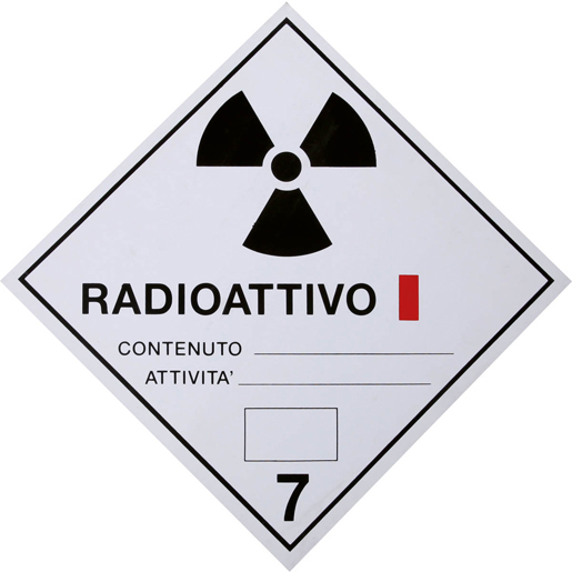 Aluminiumschild RADIOAKTIVE STOFFE 7/A