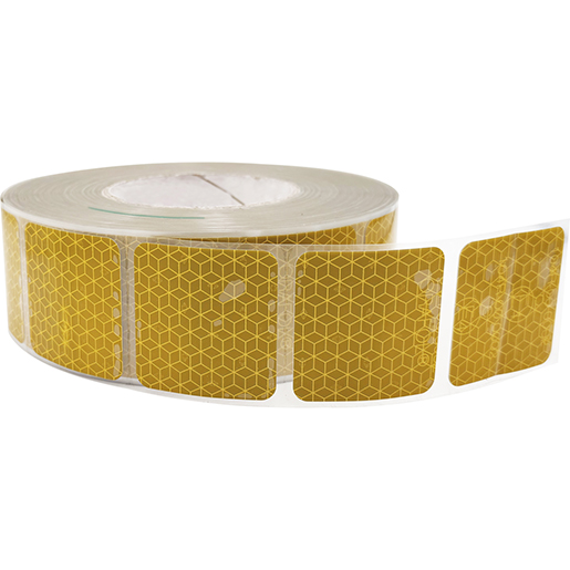 Detalle de Cinta retrorreflectante segmentada amarilla 56 mm x 50 m 300