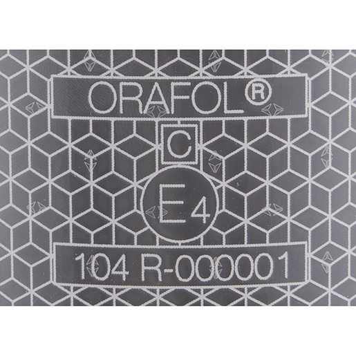 Detail von Weißes retroreflektierendes Band für starre Oberflächen 25 m ORAFOL 300