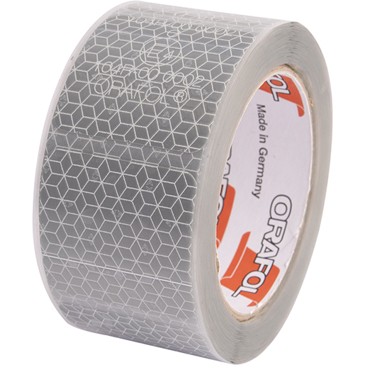 Weißes retroreflektierendes Band für Planenoberflächen 12,5 m