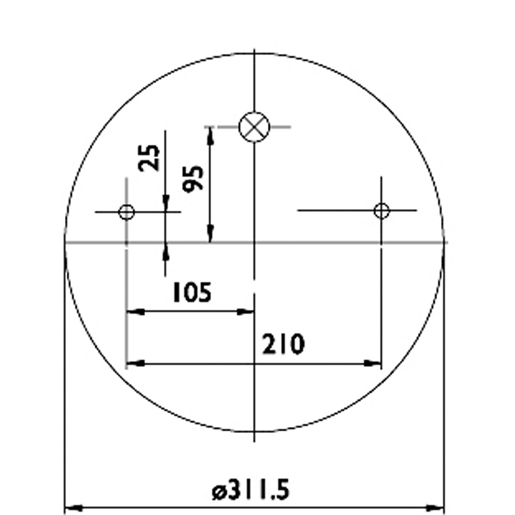 Technische Zeichnung von LUFTFEDER SABO BPW 100