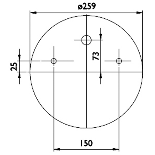 Technische Zeichnung von LUFTFEDER SABO - SAF 100