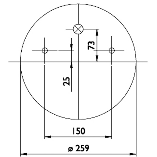 Technische Zeichnung von LUFTFEDER SABO BPW 100