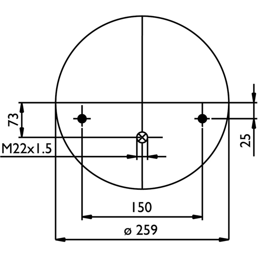 Disegno tecnico di Molla completa di pistone in composito SABO SA520131CP 100