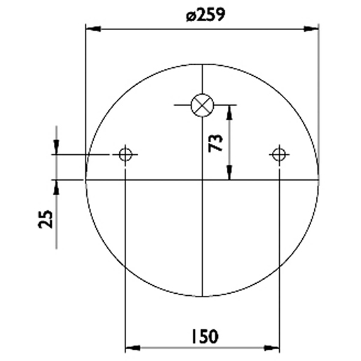 Technische Zeichnung von LUFTFEDER SABO - MERCEDES 100