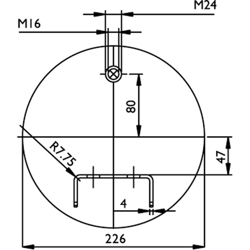 Disegno tecnico di Molla aria completa SABO SA520175C 100
