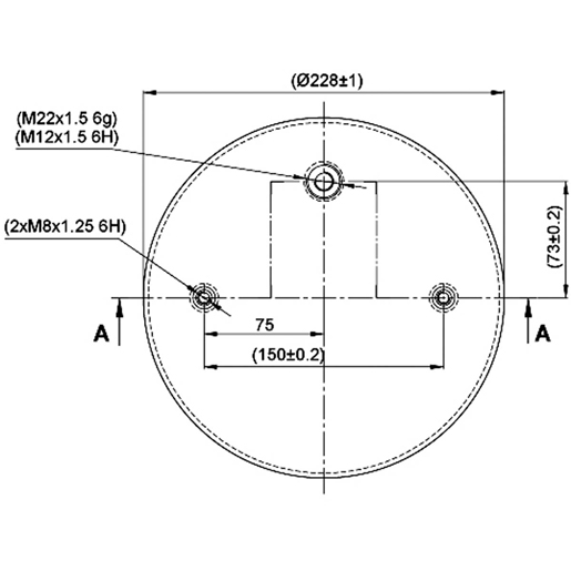Disegno tecnico di MOLLA ARIA SABO  SCHMITZ/WEWELER 100