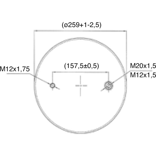 Disegno tecnico di Molla completa di pistone in composito SABO SA520302CP 100
