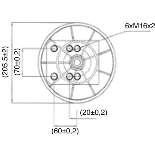 Disegno tecnico di Molla completa di pistone in composito SABO SA520302CP 105