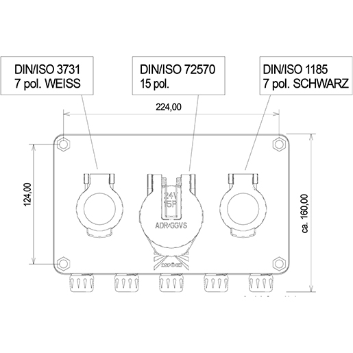 ABZWEIGKASTEN SG-1 S/DRÄHTE Technische Zeichnung von ABZWEIGKASTEN SG-1 S/DRÄHTE 105