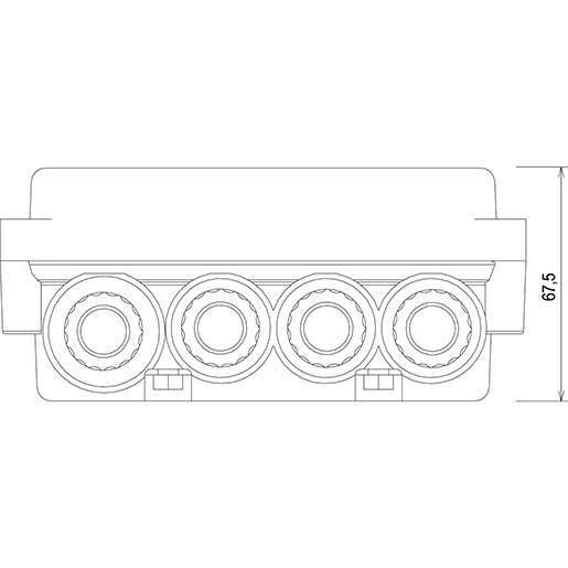 ABZWEIGDOSE ASS1 8 AUSGÄNGE ECO Technische Zeichnung von ABZWEIGDOSE ASS1 8 AUSGÄNGE ECO 105
