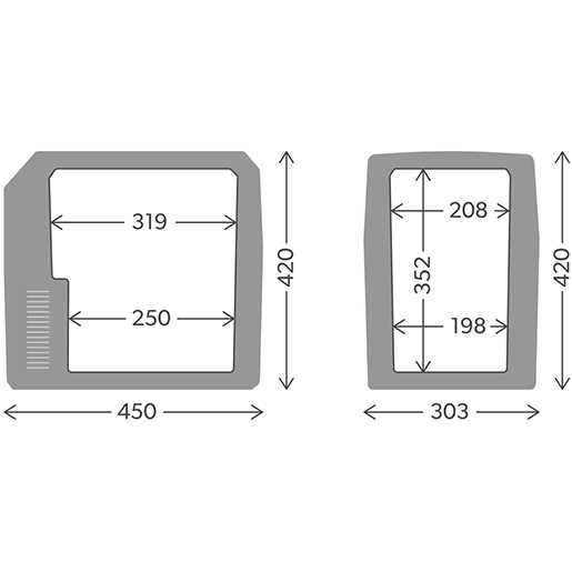 Dibujo técnico de Nevera para camión 21L 100