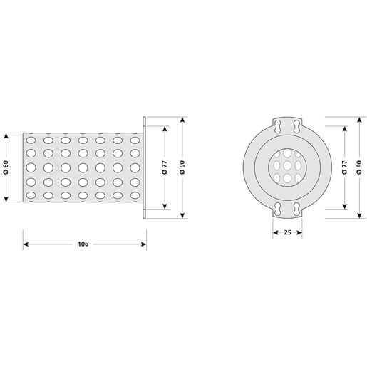 Disegno tecnico di Tappo antifurto per gasolio universale 100