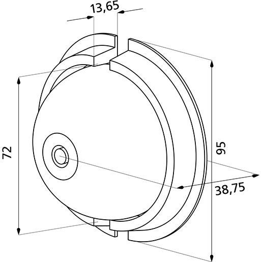 Disegno tecnico di Antifurto SPHERE 100