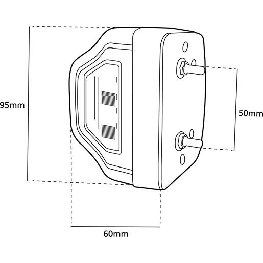 Technische Zeichnung von KENNZEICHENBELEUCHTUNG RE/LI KABEL ROT 100