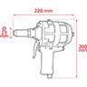 Dessin technique de RIVETEUSE PNEUMAT M2.4 4.8 100
