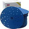 Disco abrasivo azul multiagujeros