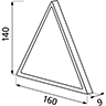 Dessin technique de Catadioptre triangulaire 100
