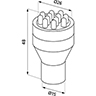 Technische Zeichnung von LED 24V  RUECKFAHR L+T 100