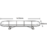 BARRE GYROPHARE LED ORANGE 12/24 1470MM Dessin technique de BARRE GYROPHARE LED ORANGE 12/24 1470MM 100