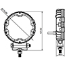 Technische Zeichnung von LED-Arbeitsscheinwerfer IP67 X-SPIDER 3 100